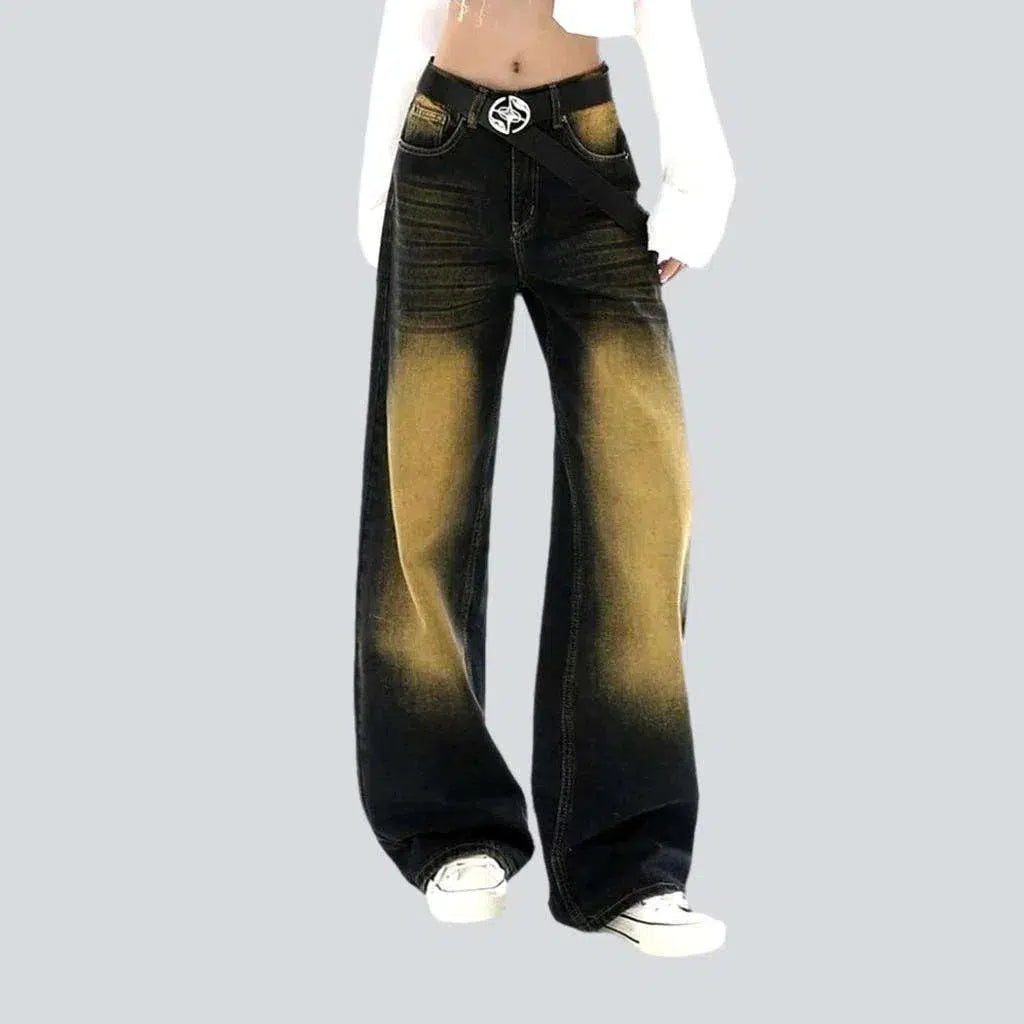 Y2k dark women's wash jeans | Jeans4you.shop
