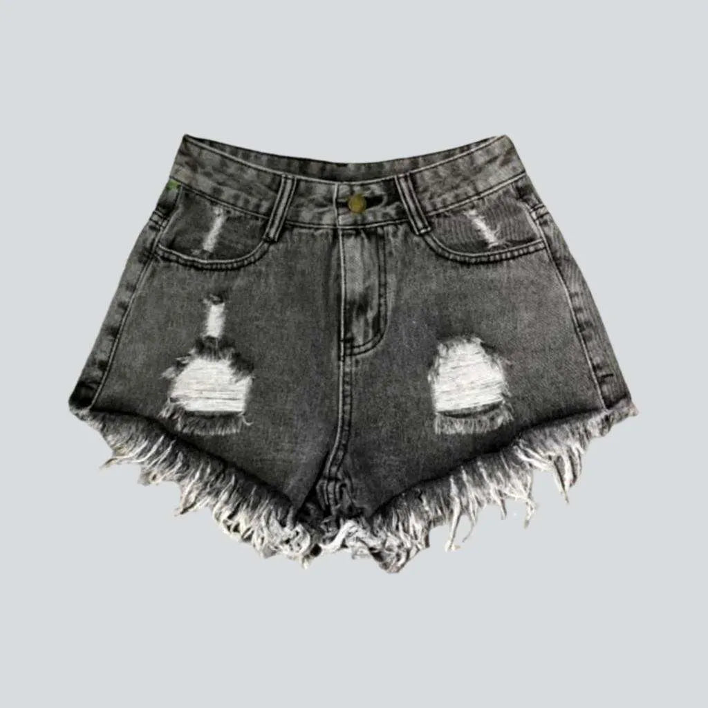 Y2k distressed women's jean shorts | Jeans4you.shop