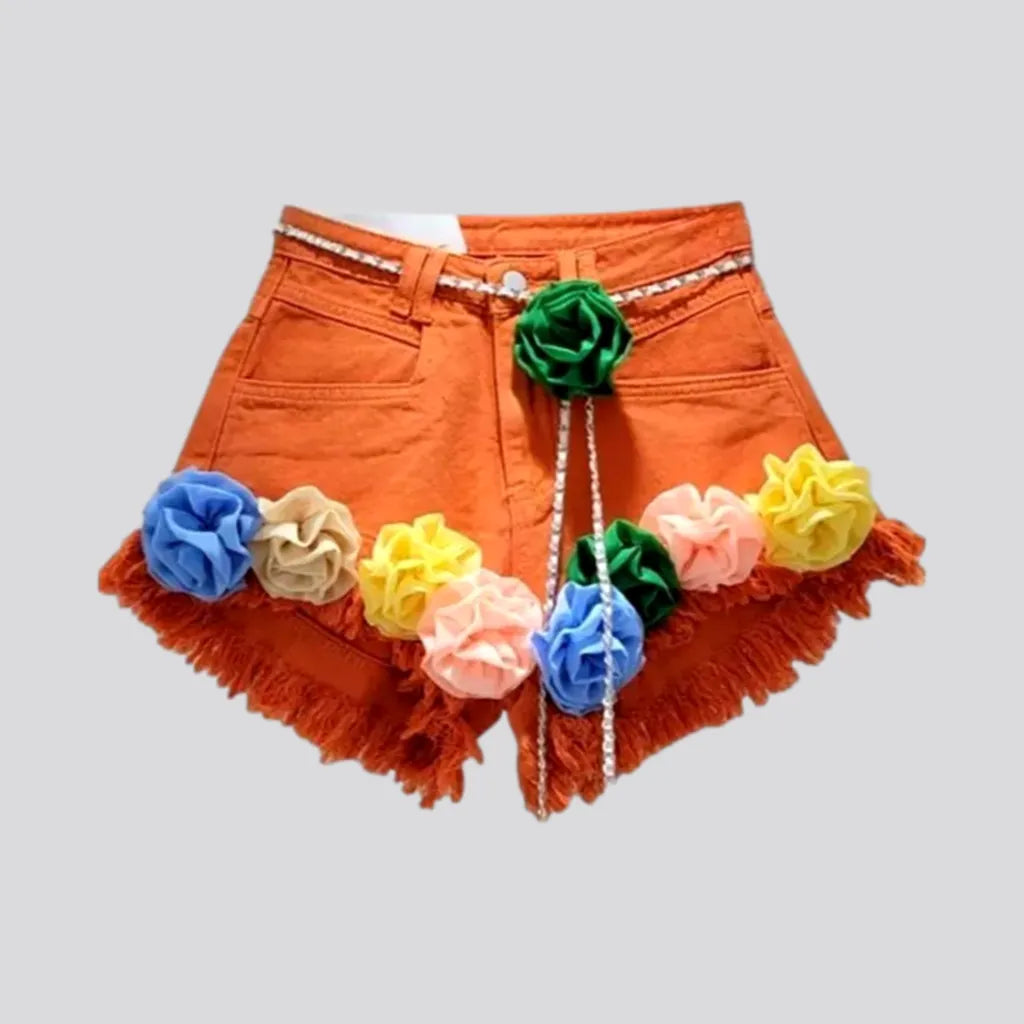 Y2k embellished denim shorts
 for women | Jeans4you.shop