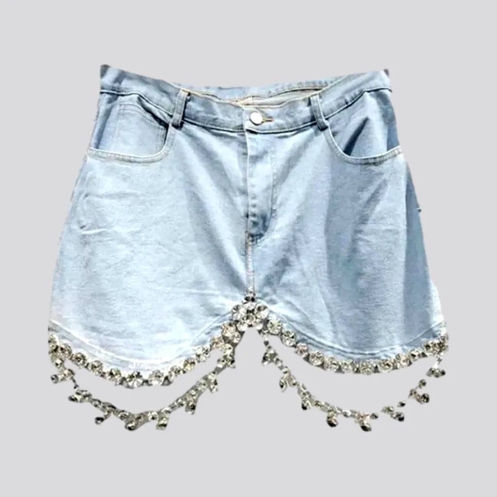 Y2k light-wash jeans shorts
 for women | Jeans4you.shop