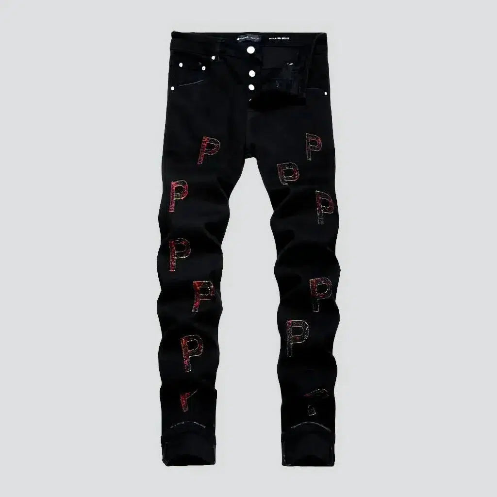 Y2k men's letter-print jeans | Jeans4you.shop