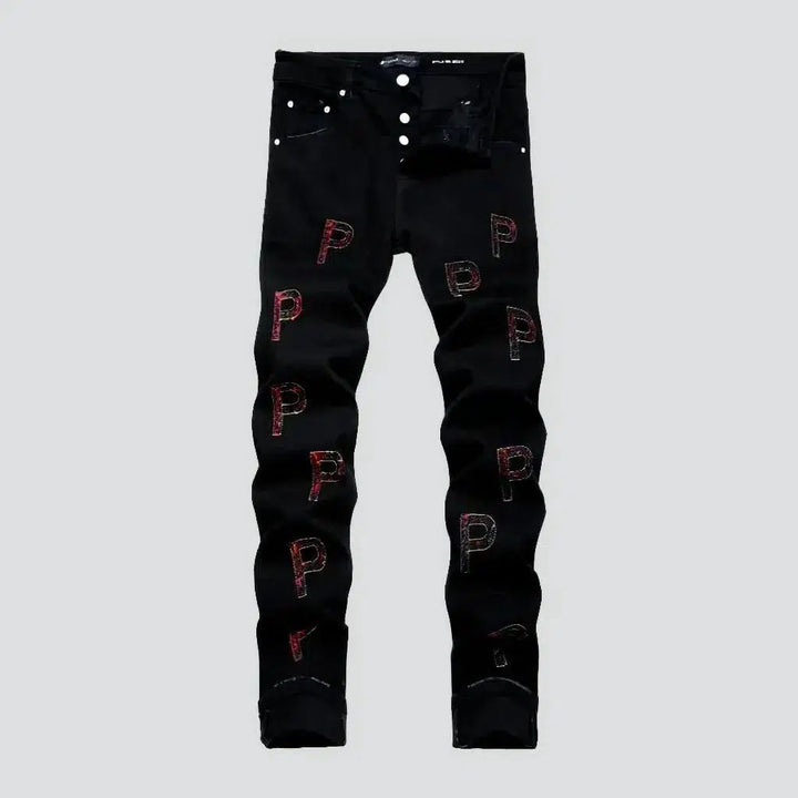 Y2k men's letter-print jeans | Jeans4you.shop