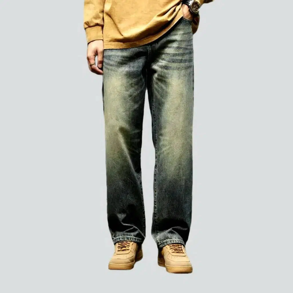 Y2k men's yellow-cast jeans | Jeans4you.shop