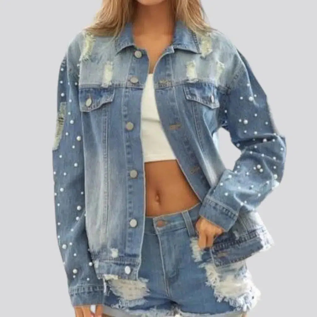 Y2k oversized jeans jacket
 for ladies | Jeans4you.shop