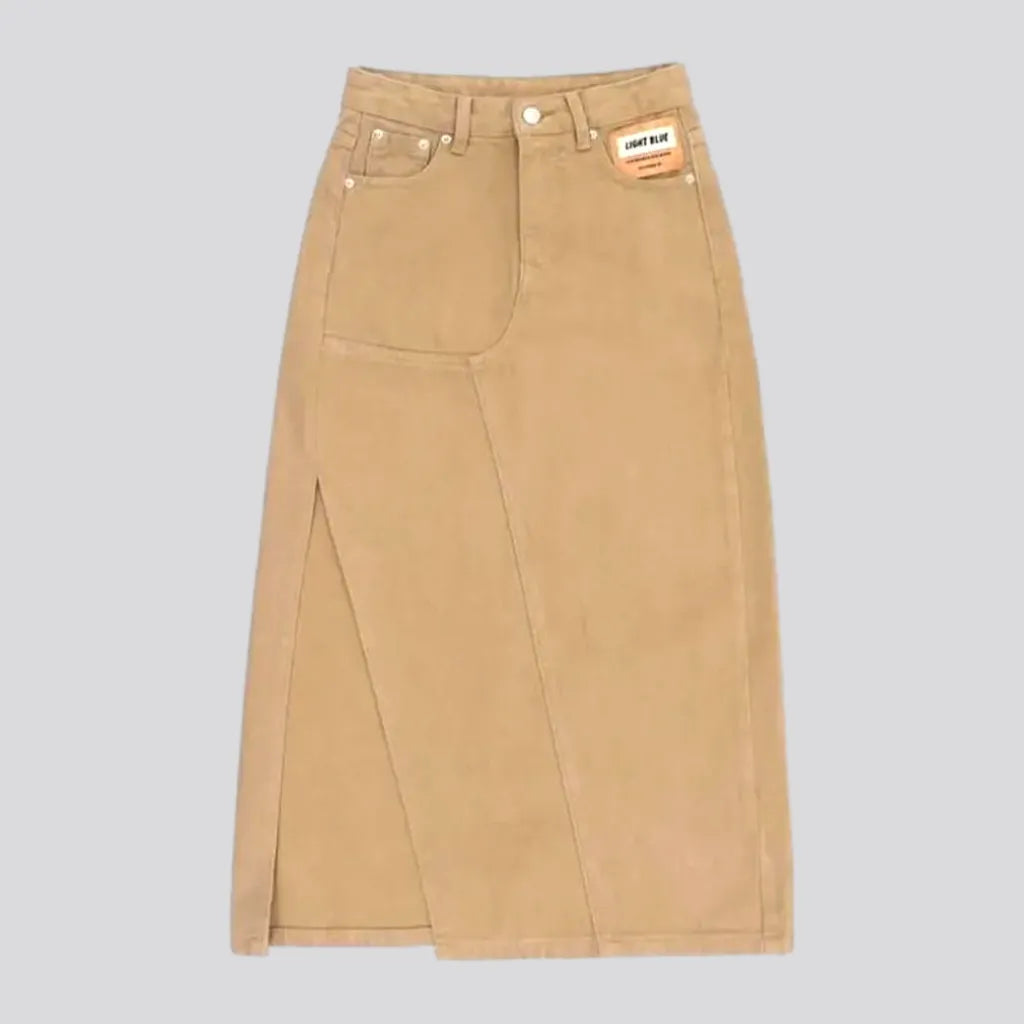 Y2k side-slit denim skirt
 for women | Jeans4you.shop