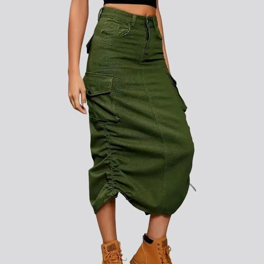 Zipper-button women's denim skirt | Jeans4you.shop