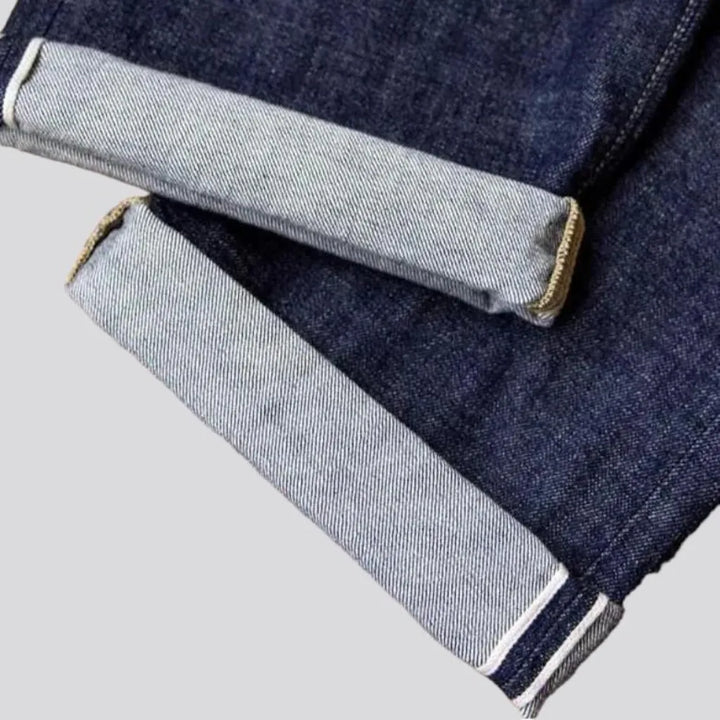 Heavyweight loose self-edge jeans