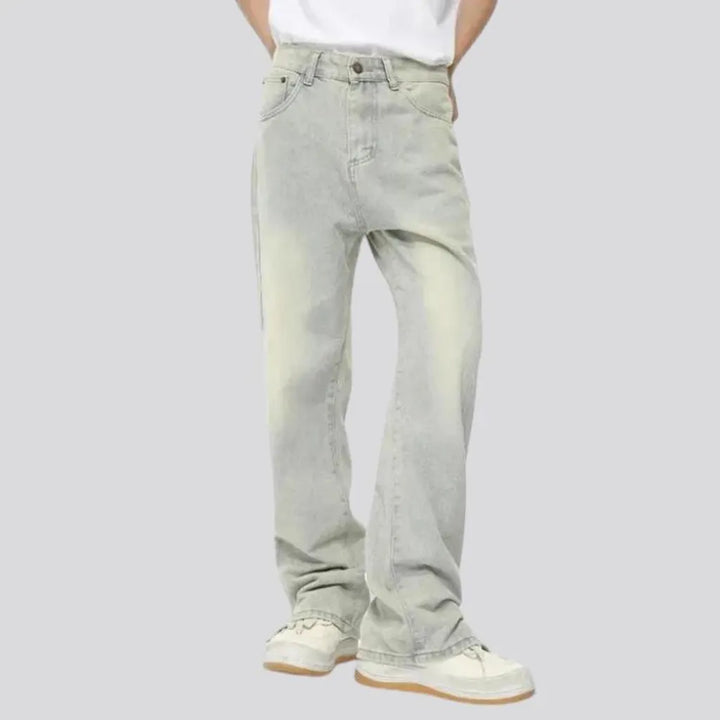 Mid-waist stylish jeans for men