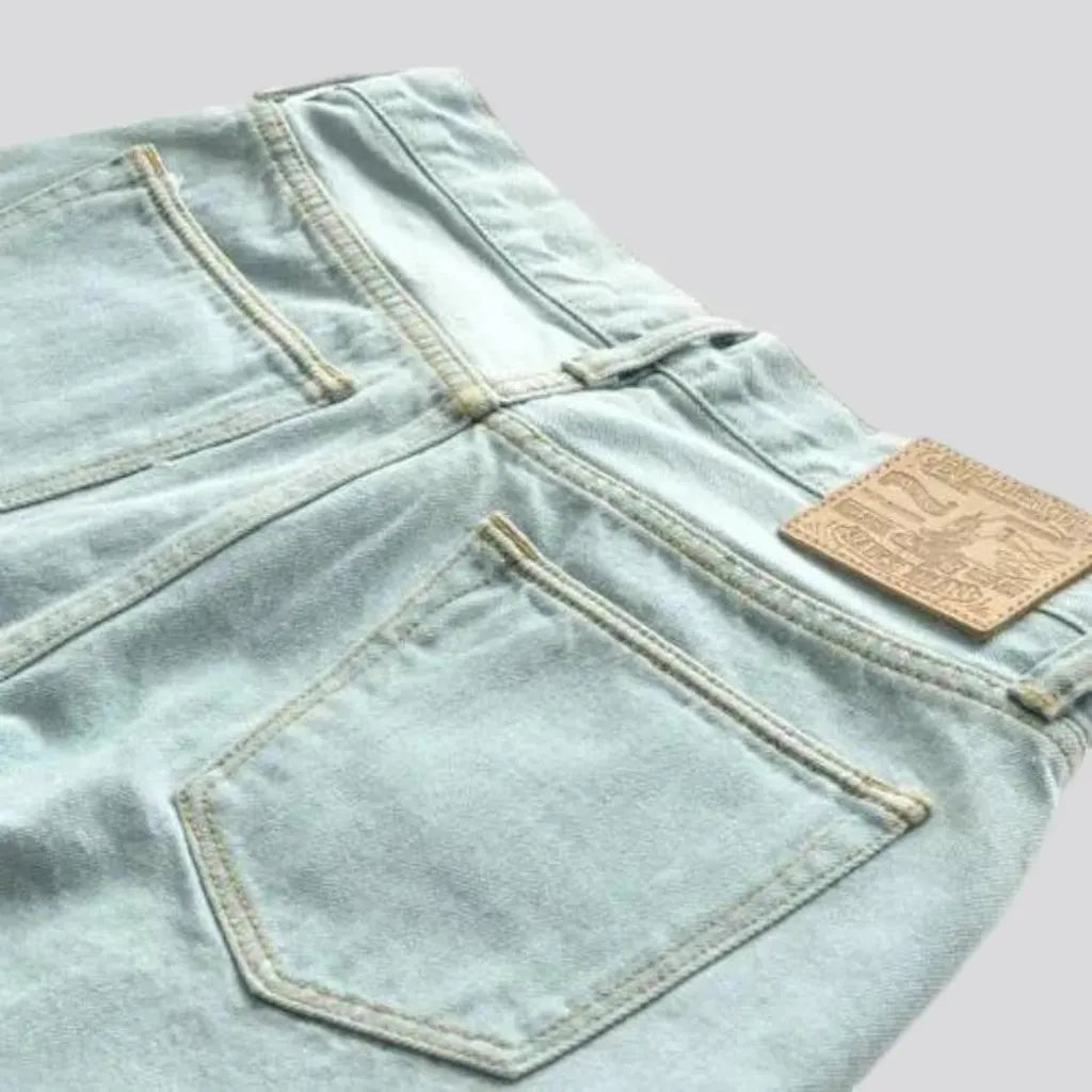 Casual men's denim shorts