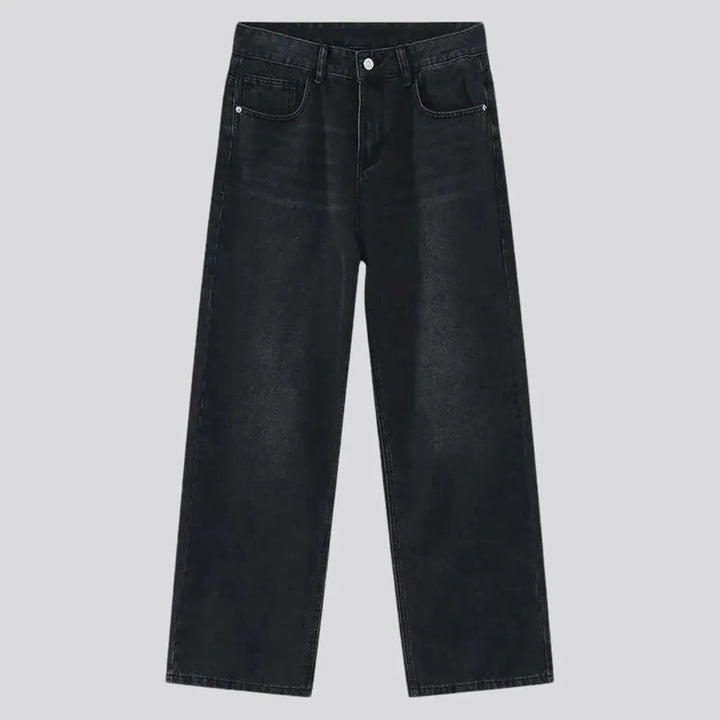 Whiskered baggy boho jeans for men