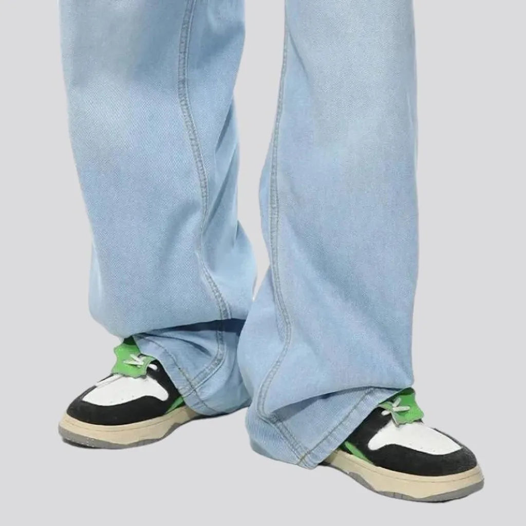 Light-wash sanded jeans
 for men
