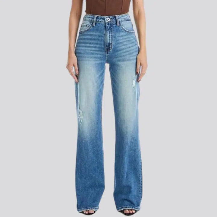 Whiskered women's fashion jeans
