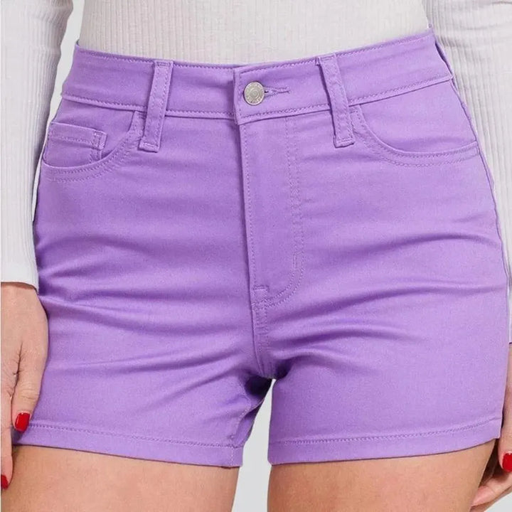 Y2k color jean shorts
 for ladies