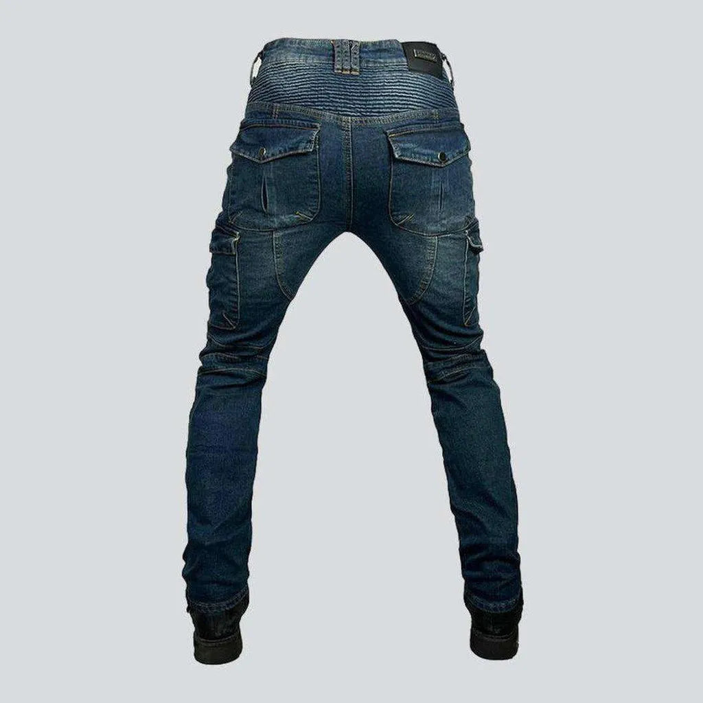 Cargo men's moto jeans