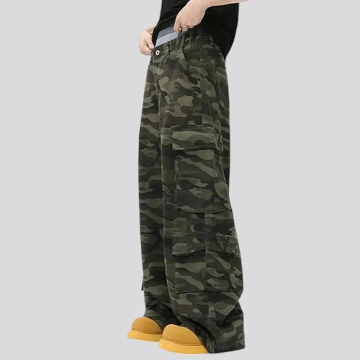 Camouflage baggy cargo men's jeans