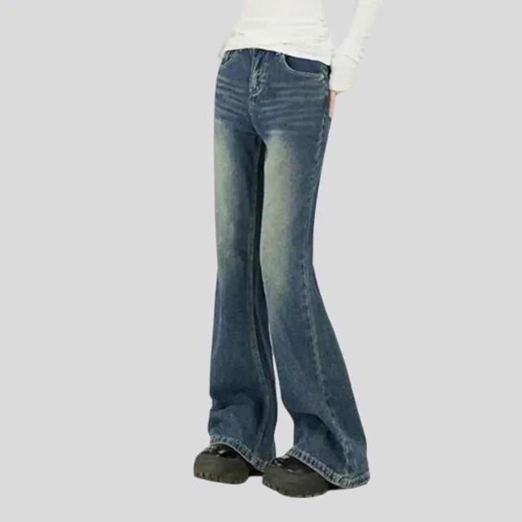 Stretchable bootcut women's jeans