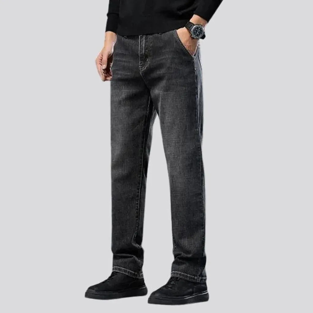 Vintage tapered-fit stretchable men's jeans