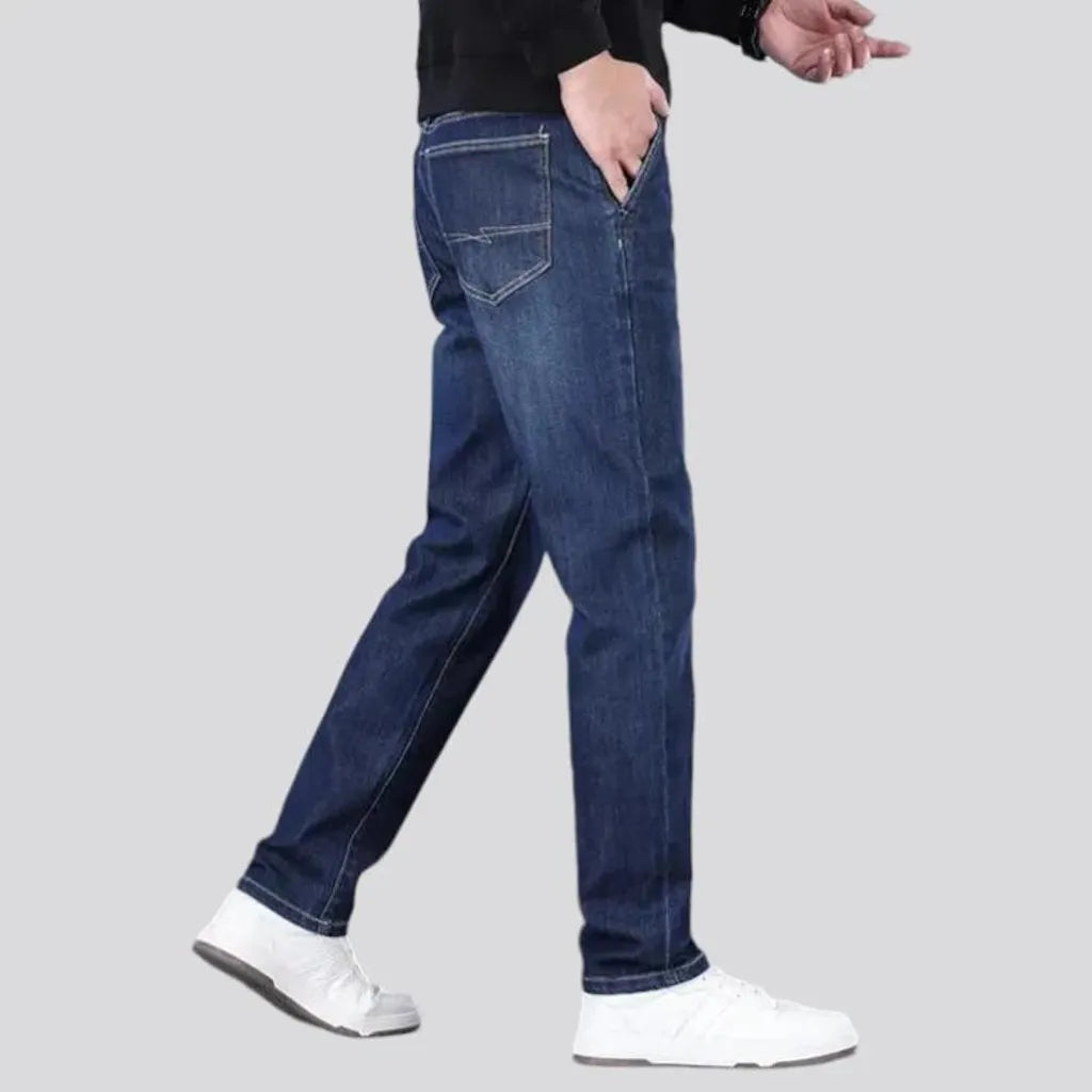 Sanded vintage slim men's jeans