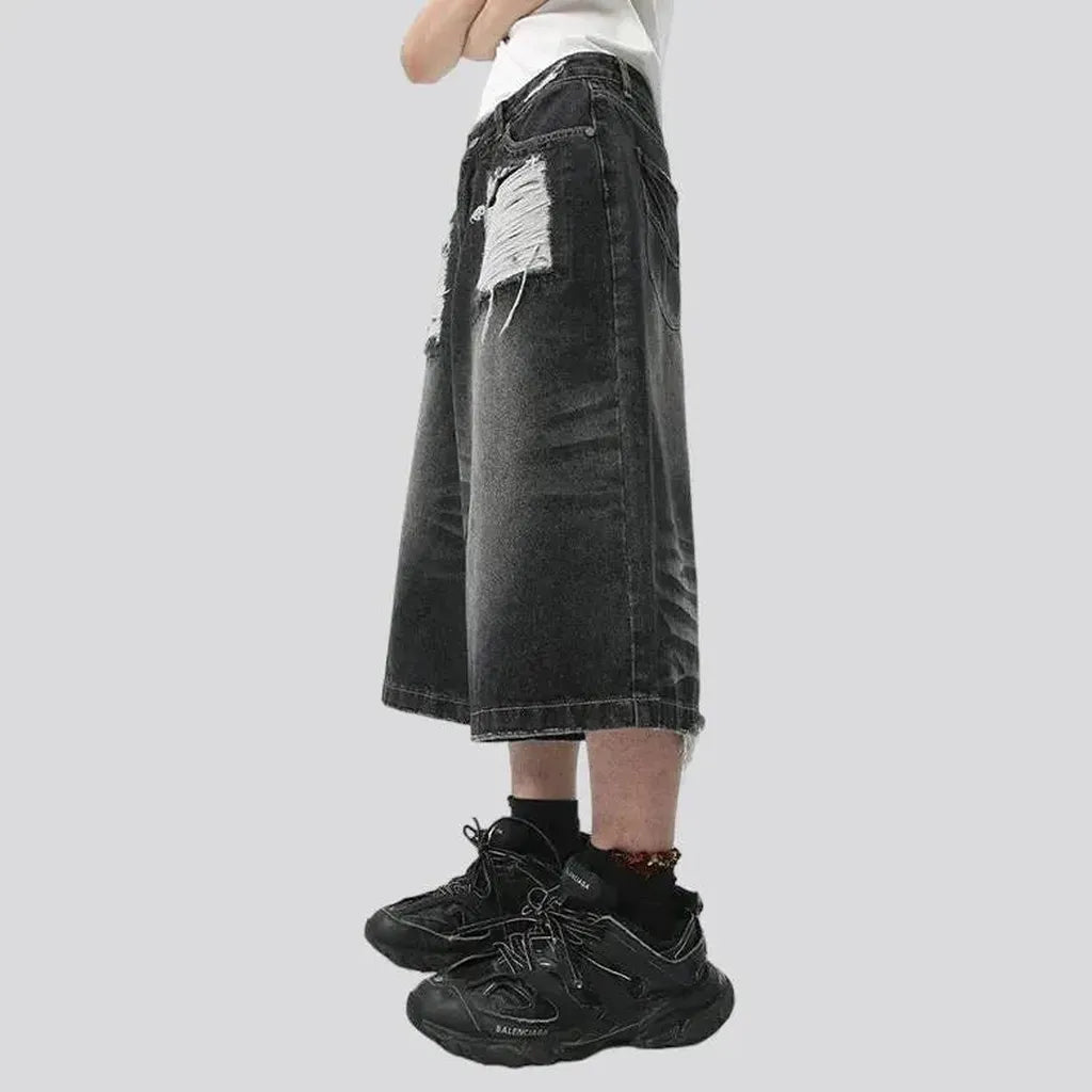Vintage grunge jeans shorts
 for men