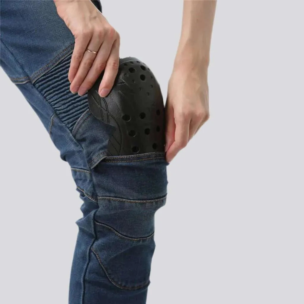 Knee-pads motorcycle jeans