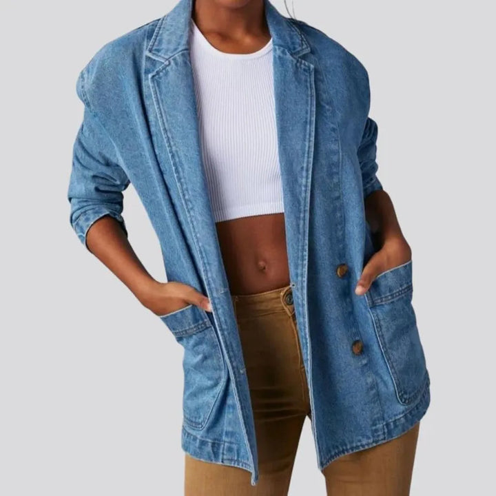 Denim blazer jacket for women