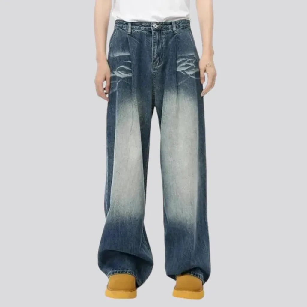 Boho baggy men's jeans