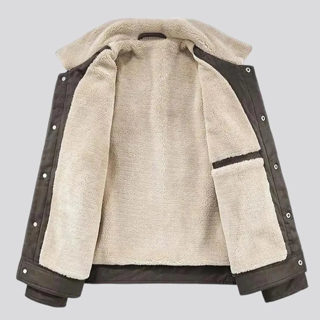 Stylish men's sherpa coat