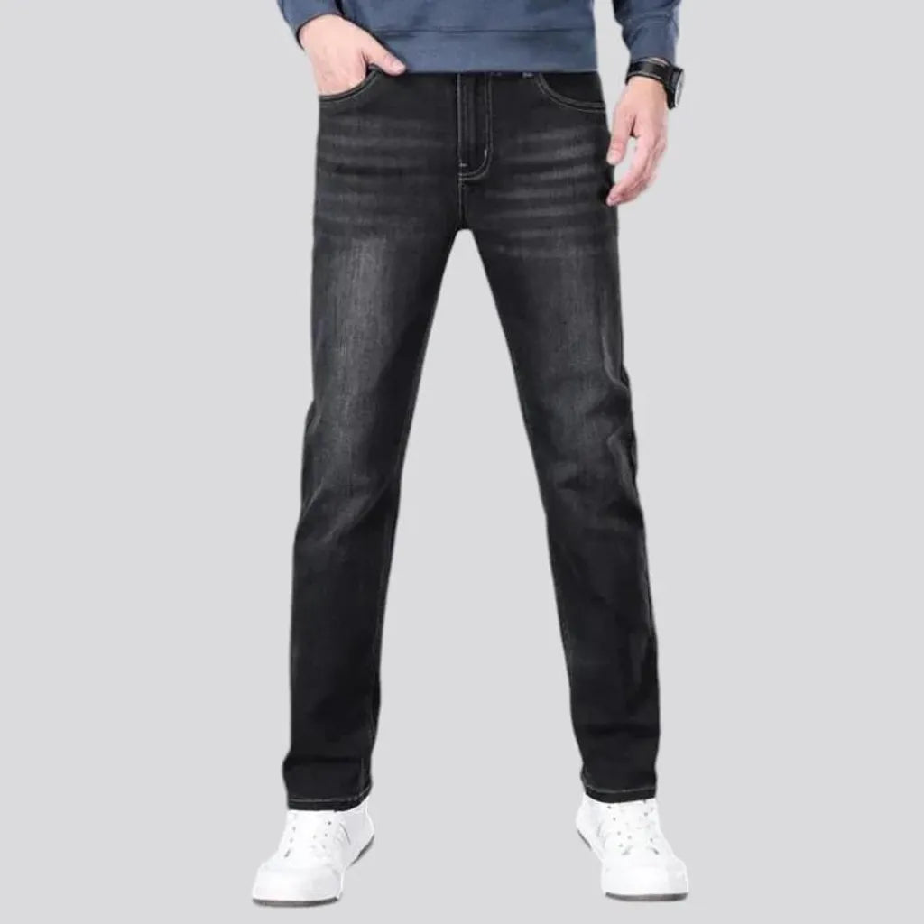 High rise slim men's jeans