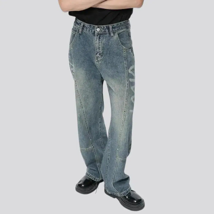 Men's patchwork-stitching jeans | Jeans4you.shop