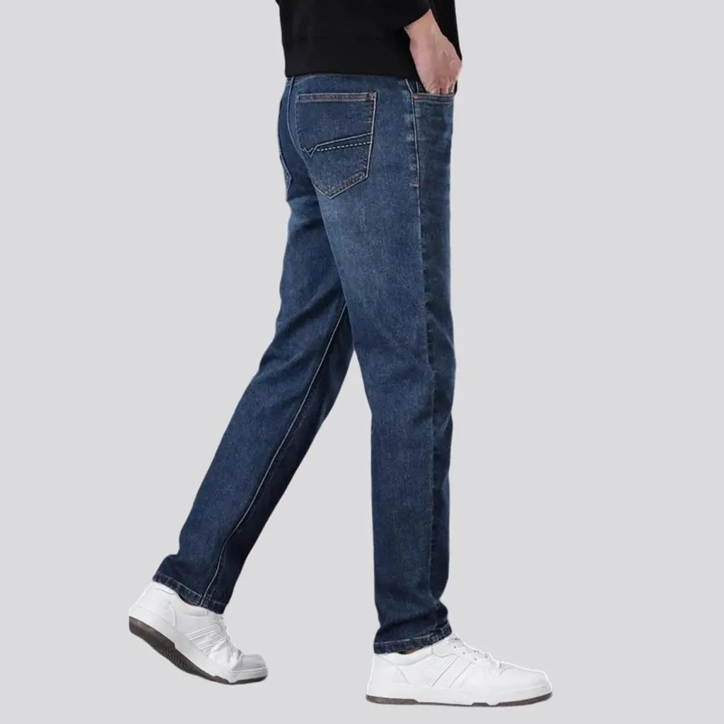 Stretchable high waist men's jeans