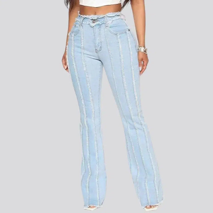 Distressed grunge jeans
 for ladies
