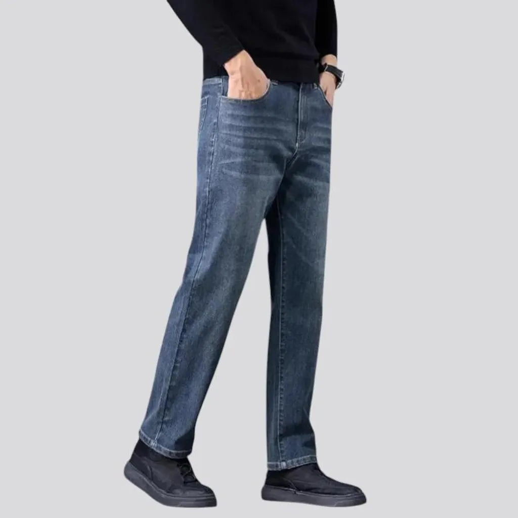 High rise stretchable men's jeans