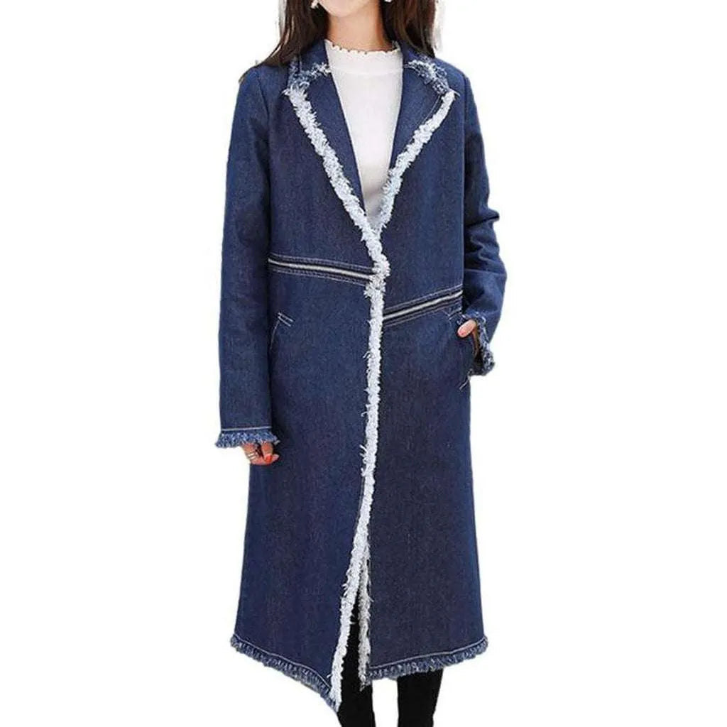 Adjustable women's denim coat