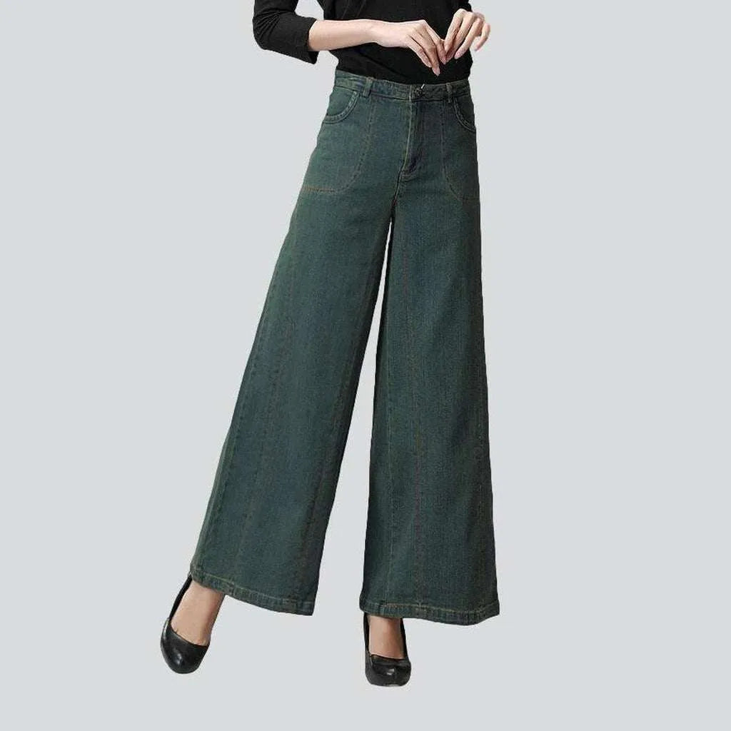 Vintage fashion women's culottes jeans