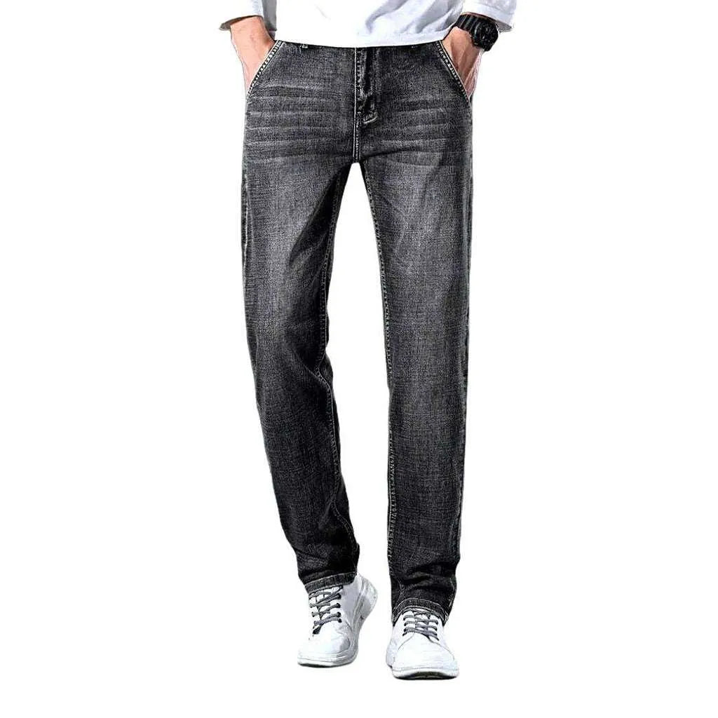 Anti-theft pocket men's casual jeans