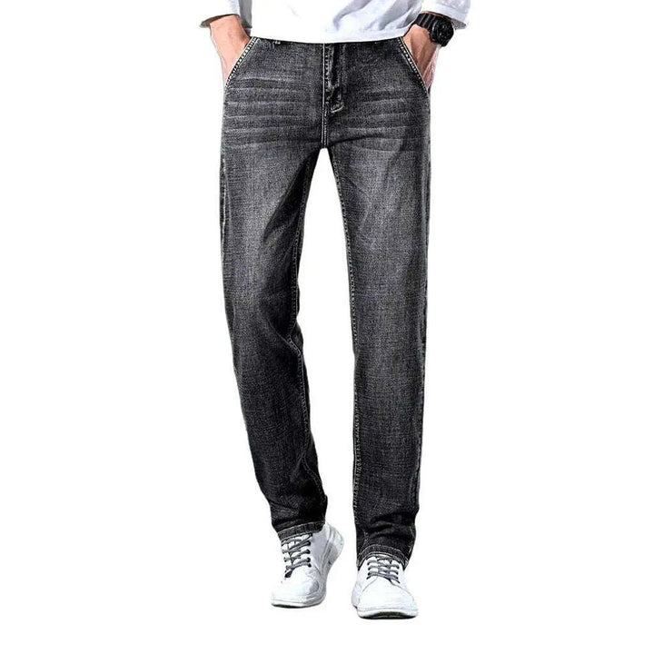 Anti-theft pocket men's casual jeans