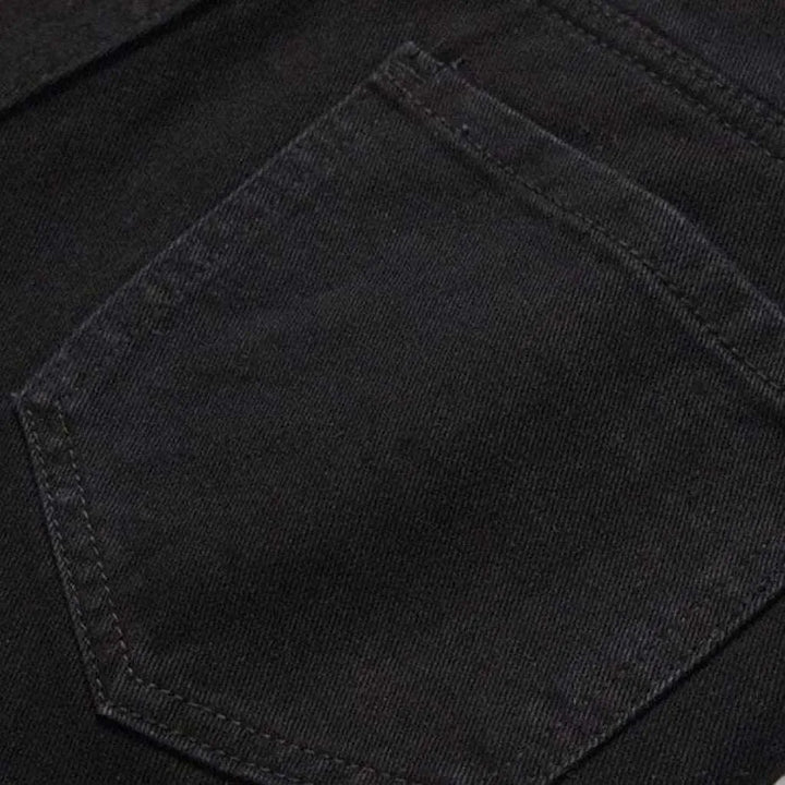 Skinny inscription men's print jeans