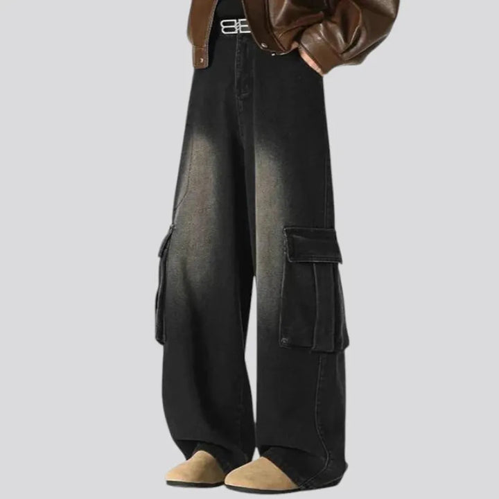 Stylish mid-waist men's jeans