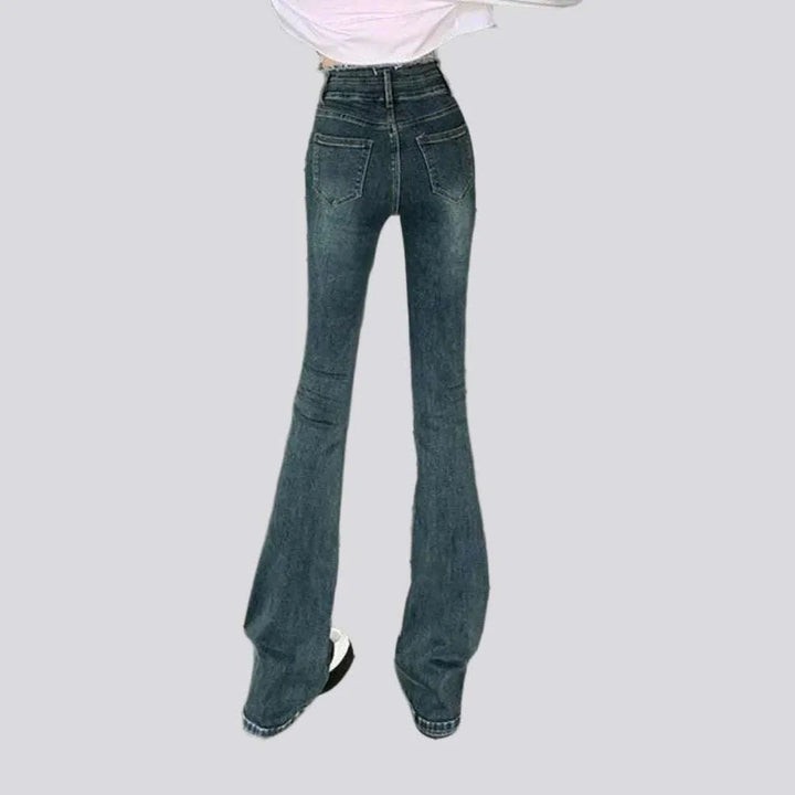 Bootcut women's stonewashed jeans