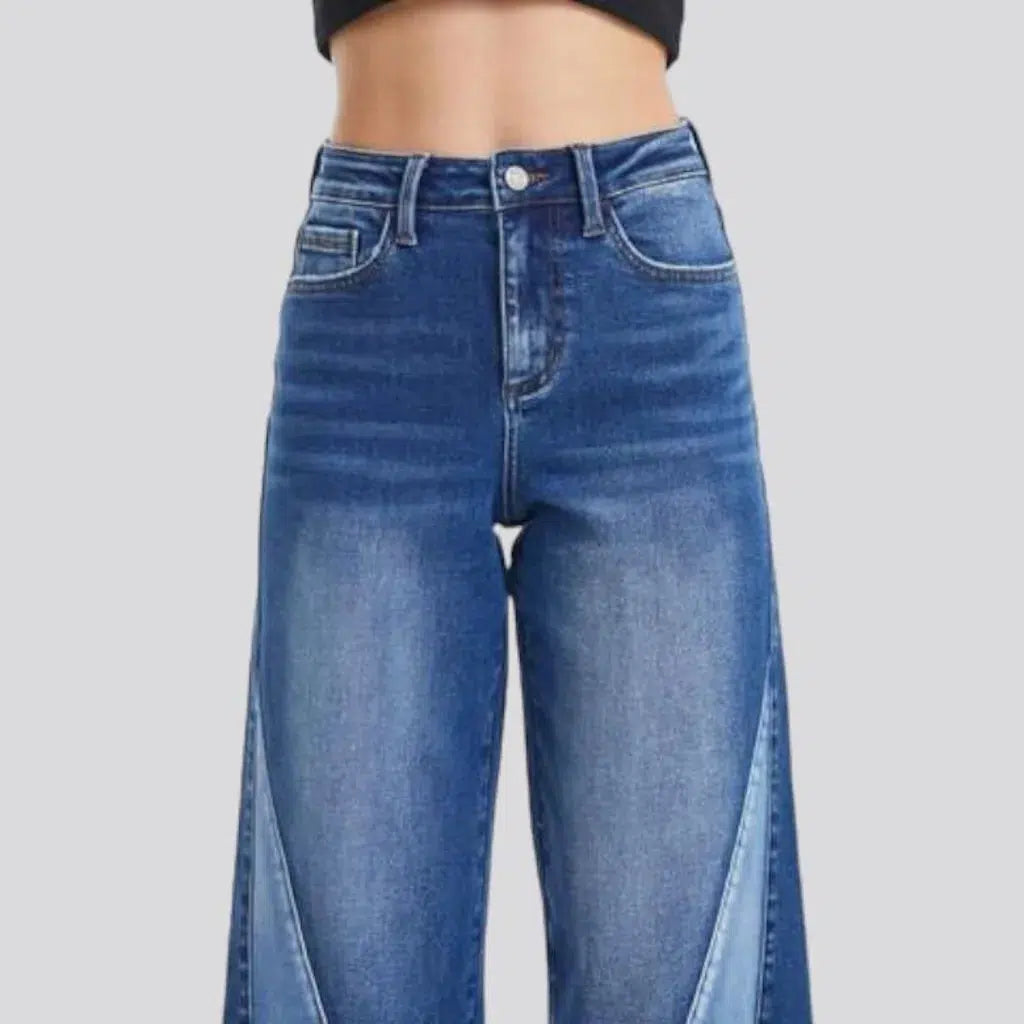 Ankle-length wide-leg jeans
 for ladies