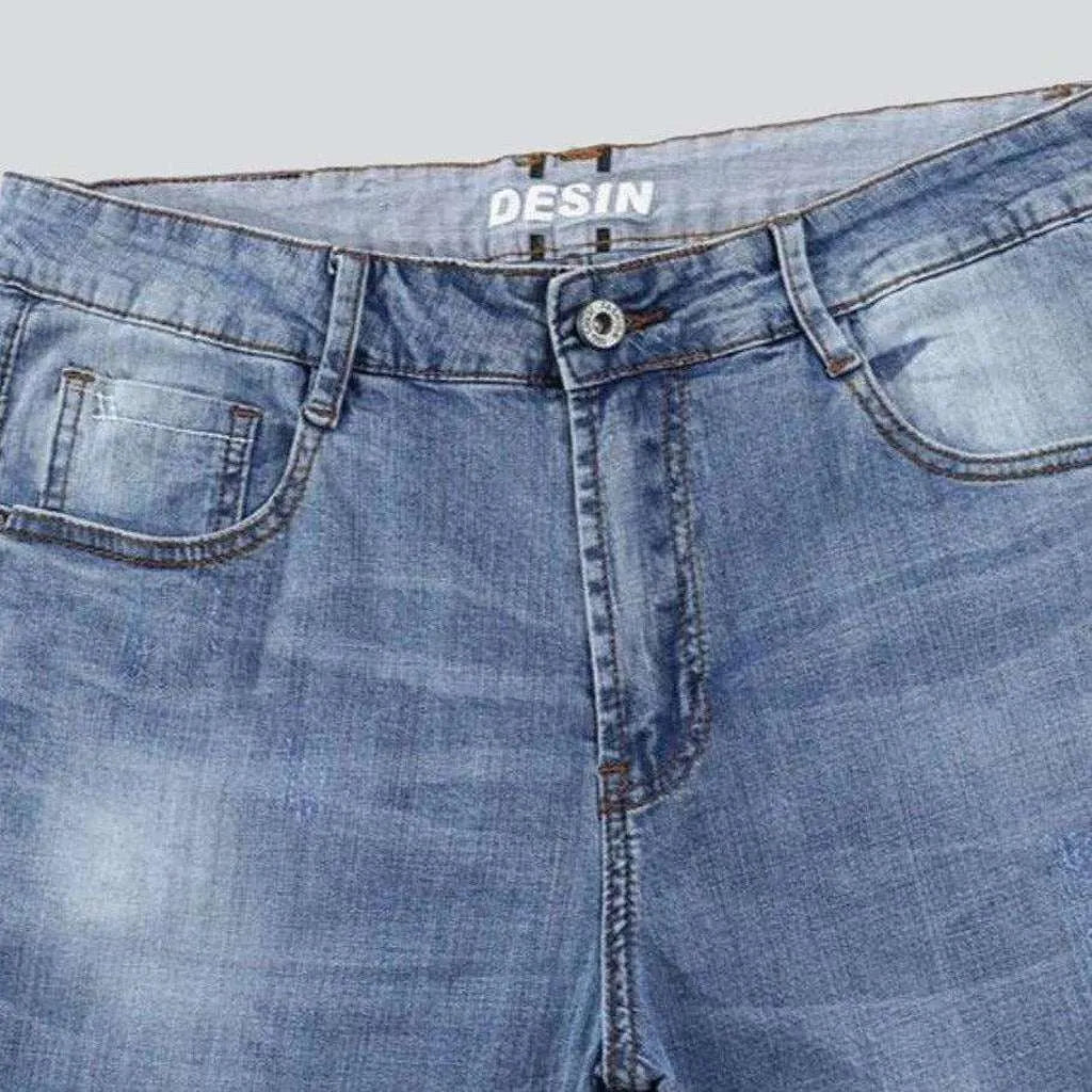 Light wash thin men's jeans