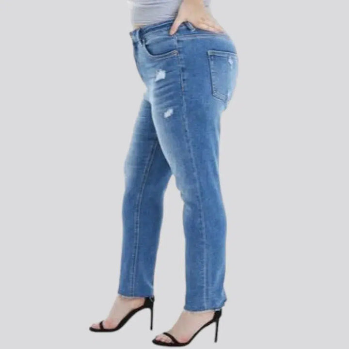 Sanded slim jeans
 for women