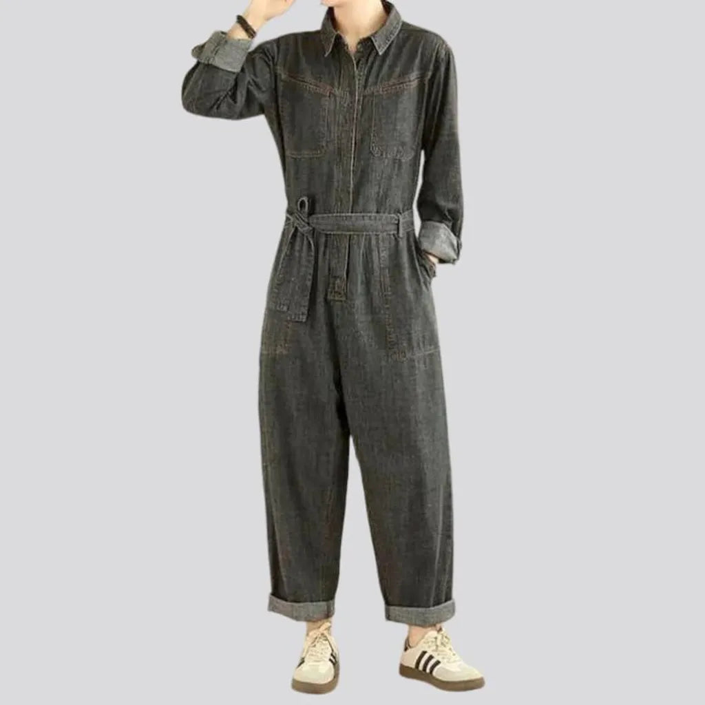 Baggy vintage jean overall
 for ladies