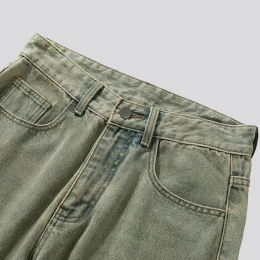 Contrast-stitching men's fashion jeans