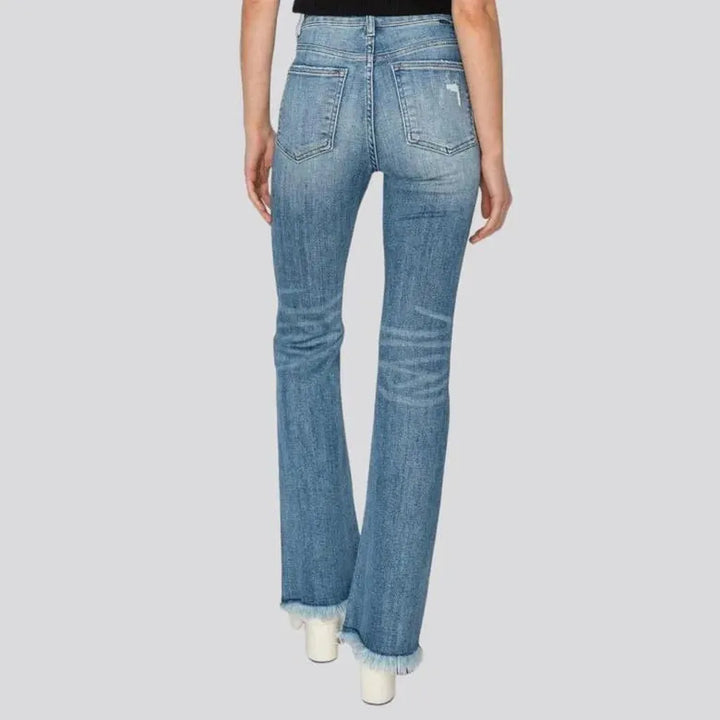 Sanded bootcut jeans
 for women