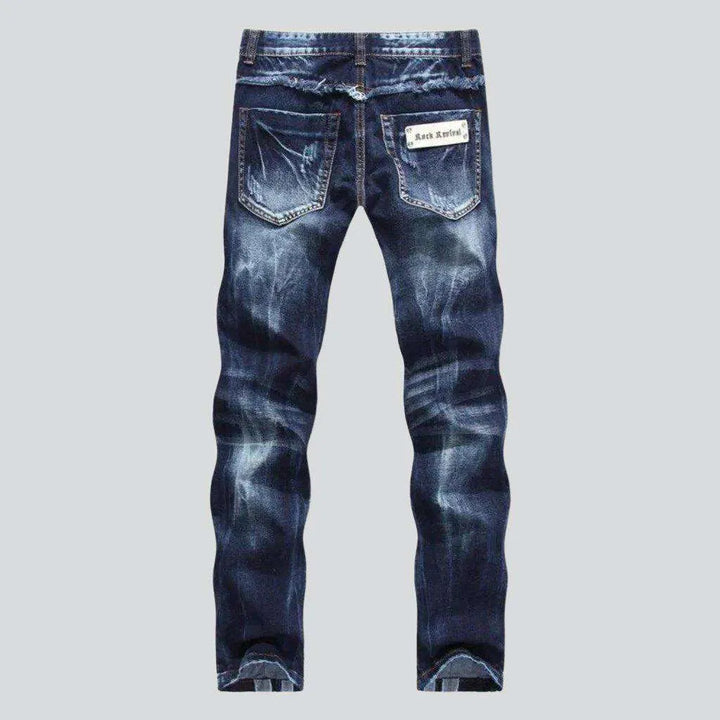 Rivet pocket embellished men's jeans