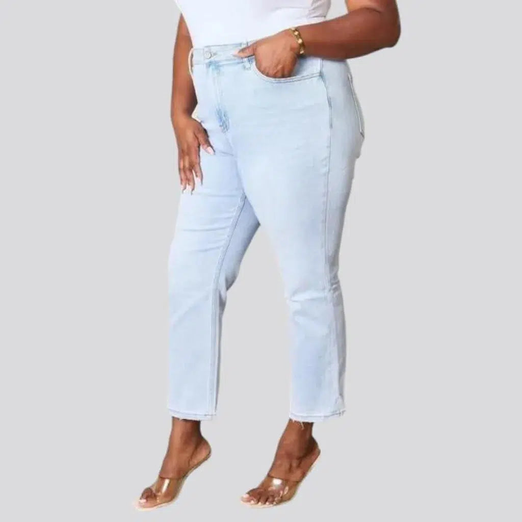 High-waist plus-size jeans
 for women