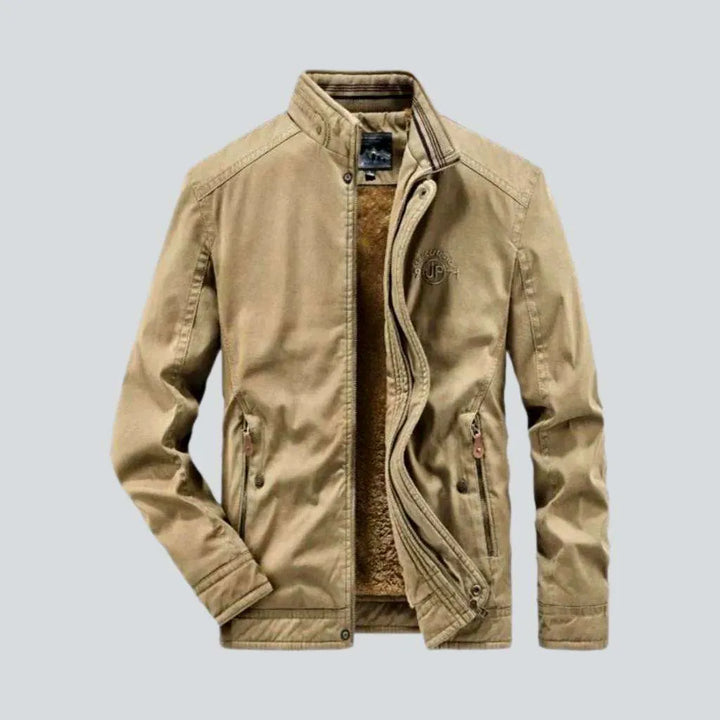Bomber color denim jacket
 for men