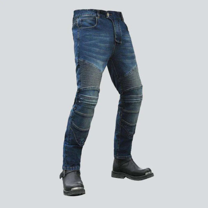 Casual biker jeans for men