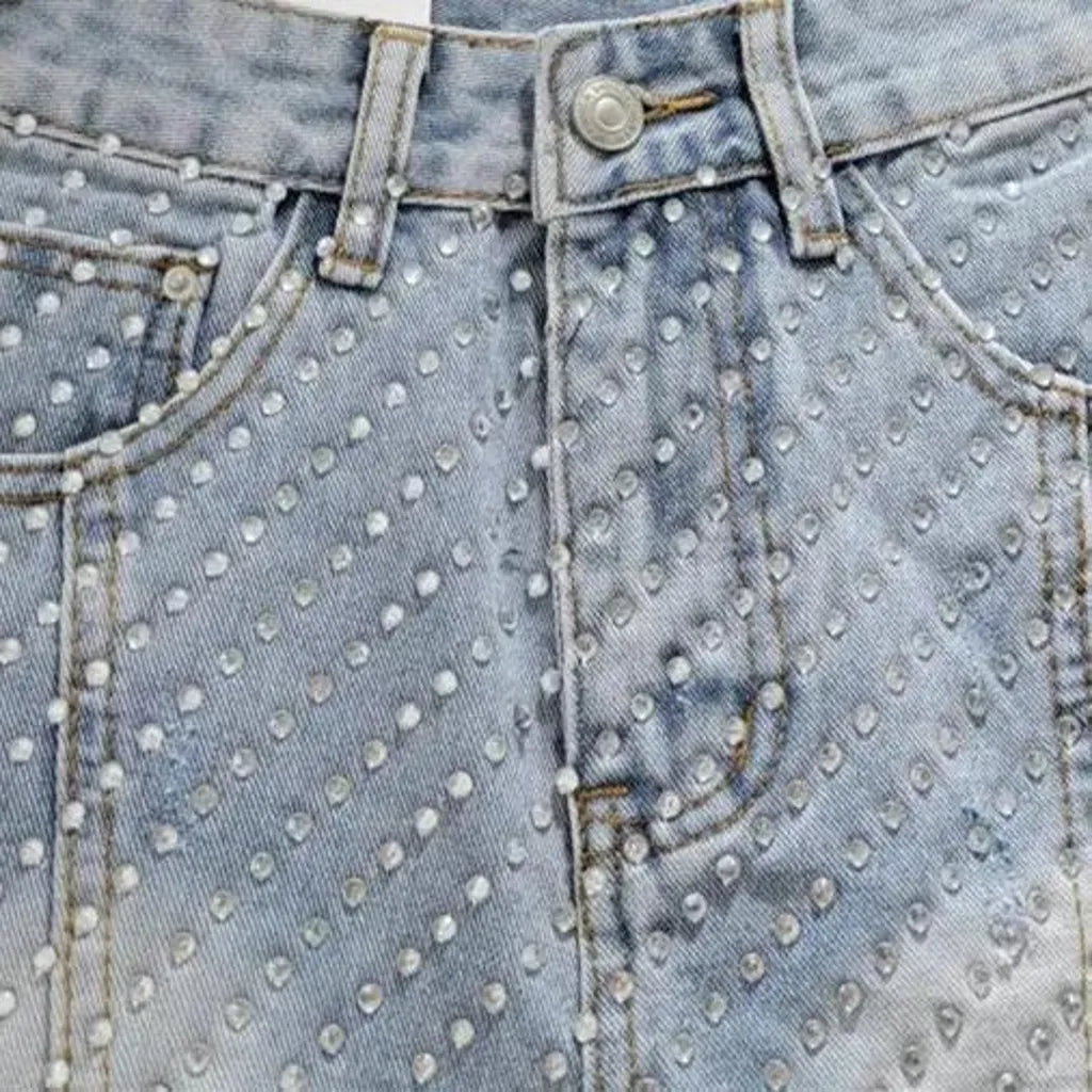 Embellished jean shorts
 for ladies